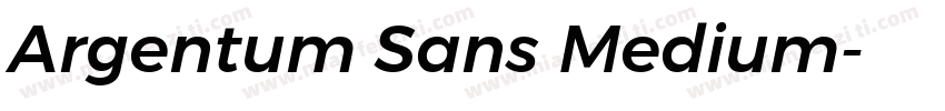 Argentum Sans Medium字体转换